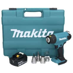 Makita DHG 181 M1K Akku Heißluftgebläse 18 V 150 - 550°C + 1x Akku 4,0 Ah + Koffer - Ohne Ladegerät