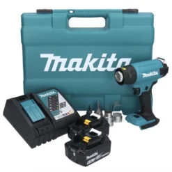 Makita DHG 181 RTK Akku Heißluftgebläse 18 V 150 - 550°C + 2x Akku 5,0 Ah + Ladegerät + Koffer