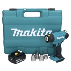 Makita DHG 181 G1K Akku Heißluftgebläse 18 V 150 - 550°C + 1x Akku 6,0 Ah + Koffer - Ohne Ladegerät