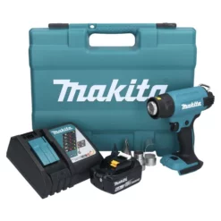 Makita DHG 181 RG1K Akku Heißluftgebläse 18 V 150 - 550°C + 1x Akku 6,0 Ah + Ladegerät + Koffer