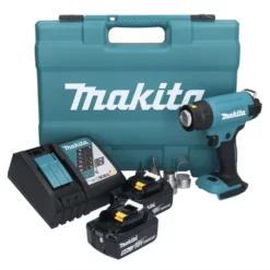 Makita DHG 181 RGK Akku Heißluftgebläse 18 V 150 - 550°C + 2x Akku 6,0 Ah + Ladegerät + Koffer
