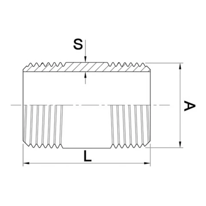 Rohrdoppelnippel EN 10226-1 NPS 4 Zoll 120mm SPRINGER 2 Rohrdoppelnippel EN 10226-1 NPS 4 Zoll 120mm SPRINGER – Bild 2