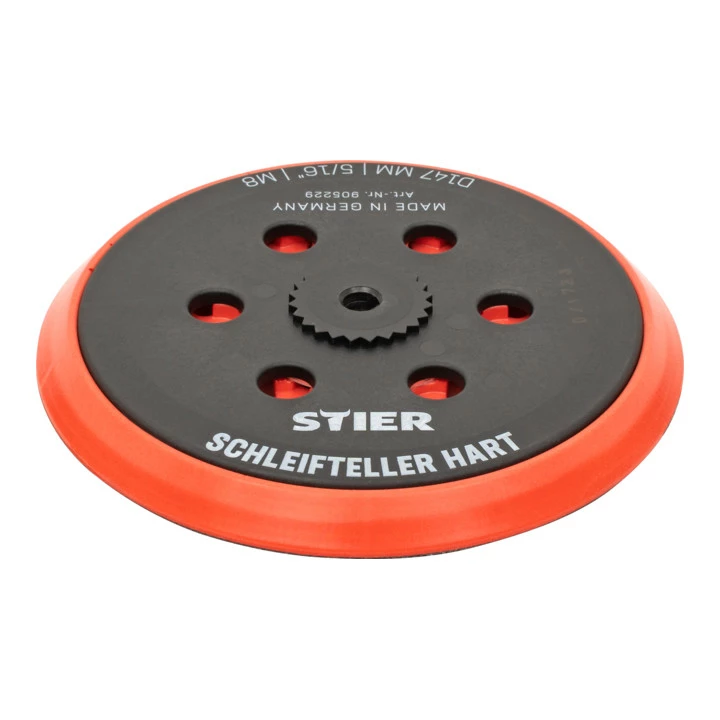 STIER Schleifteller Stützteller Weich D147mm 5/16“ M8 Für Exzenterschleifer 3 STIER Schleifteller Stützteller Weich D147mm 5/16“ M8 Für Exzenterschleifer – Bild 3