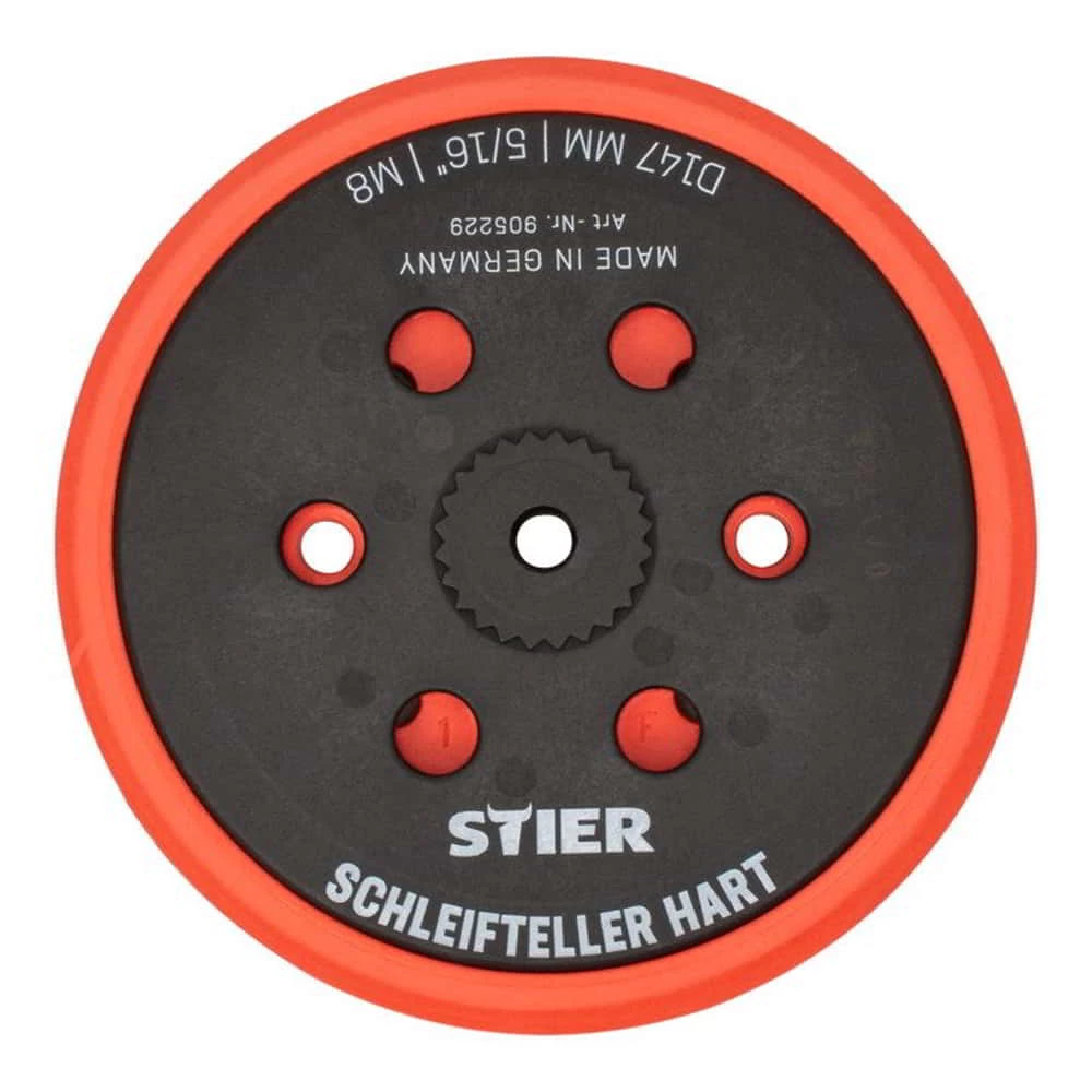 STIER Schleifteller Stützteller Weich D123mm 5/16“ M8 Für Exzenterschleifer 4 STIER Schleifteller Stützteller Weich D123mm 5/16“ M8 Für Exzenterschleifer – Bild 4