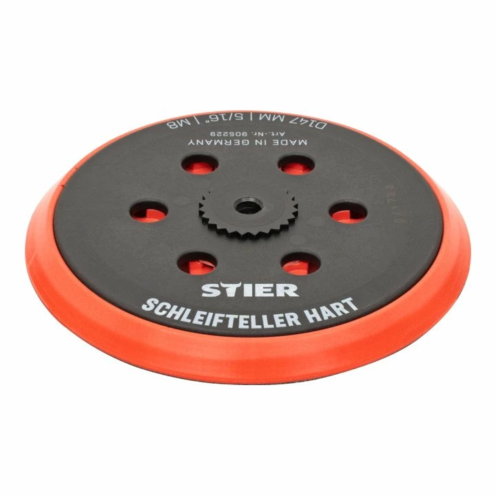 STIER Schleifteller Stützteller Hart D123mm 5/16“ M8 Für Exzenterschleifer 3 STIER Schleifteller Stützteller Hart D123mm 5/16“ M8 Für Exzenterschleifer – Bild 3