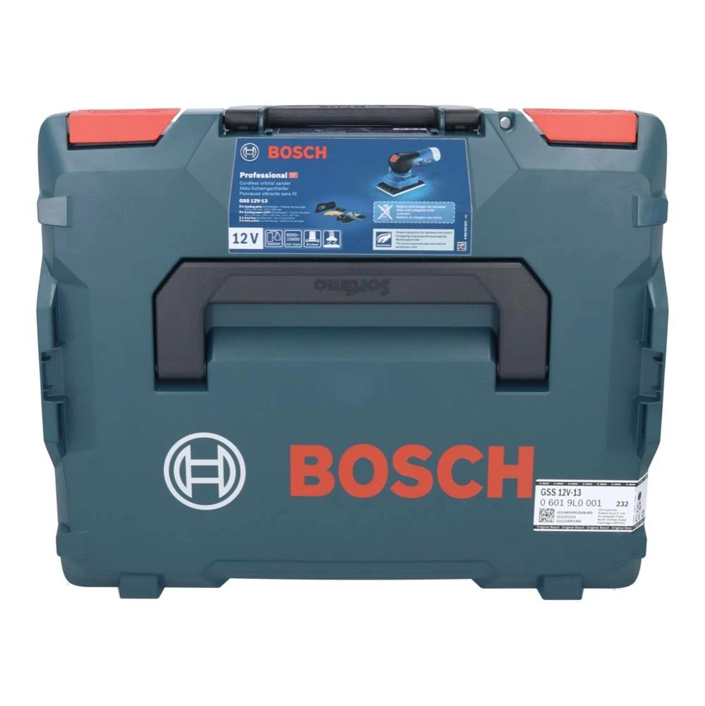 Bosch GSS 12V-13 Professional Akku Schwingschleifer 12 V + 2x Akku 2,0 Ah + Ladegerät + L-BOXX 3 Bosch GSS 12V-13 Professional Akku Schwingschleifer 12 V + 2x Akku 2,0 Ah + Ladegerät + L-BOXX – Bild 3
