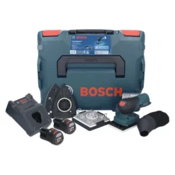 Bosch GSS 12V-13 Professional Akku Schwingschleifer 12 V + 2x Akku 3,0 Ah + Ladegerät + L-BOXX