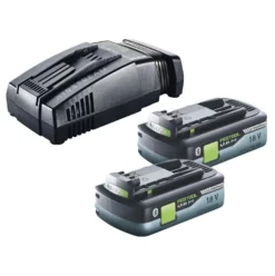 Festool Energie Set 2x BP 18 Li 4,0 Ah HPC-ASI Akkupack 18 V 4,0 Ah HighPower ( 2x 205034 ) + SCA 16 Schnellladegerät 10,8 V - 18 V ( 576953 )