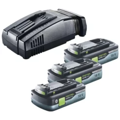 Festool Energie Set 3x BP 18 Li 4,0 Ah HPC-ASI Akkupack 18V 4,0 Ah HighPower ( 3x 205034 ) + SCA 16 Schnellladegerät 10,8 V - 18 V ( 576953 )