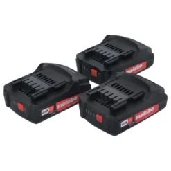 Metabo Akku Set 3x Li-Power Akkupack 18 V 2,0 Ah CAS Li-Ion Akku ( 3x 625596000 ) Mit Ladestandsanzeige