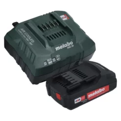 Metabo Basic Set 1x Li-Power Akkupack 18 V 2,0 Ah CAS Li-Ion Akku ( 625596000 ) + ASC 55 Ladegerät AIR COOLED 12 - 36 V ( 627044000 )