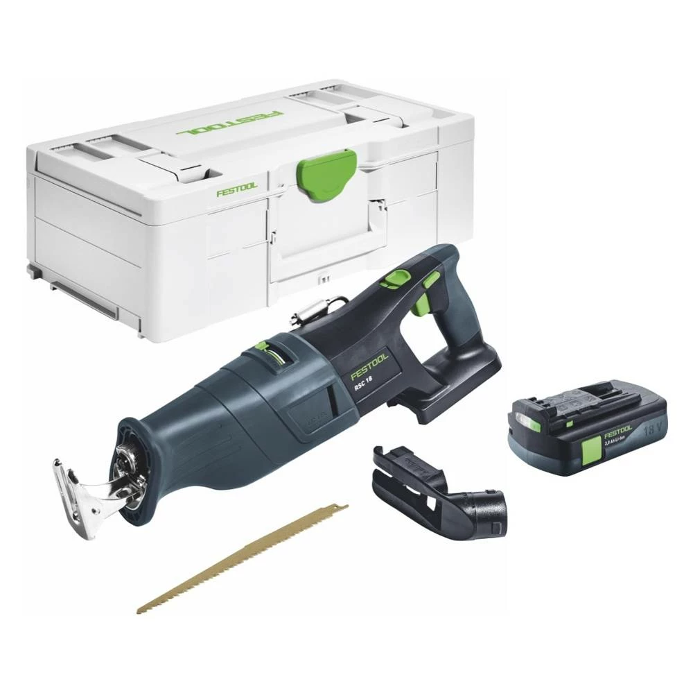 Festool RSC 18 EB-Basic Akku Säbelsäge 18 V Brushless + 1x Akku 3,0 Ah + Systainer - Ohne Ladegerät 1 Festool RSC 18 EB-Basic Akku Säbelsäge 18 V Brushless + 1x Akku 3,0 Ah + Systainer - Ohne Ladegerät