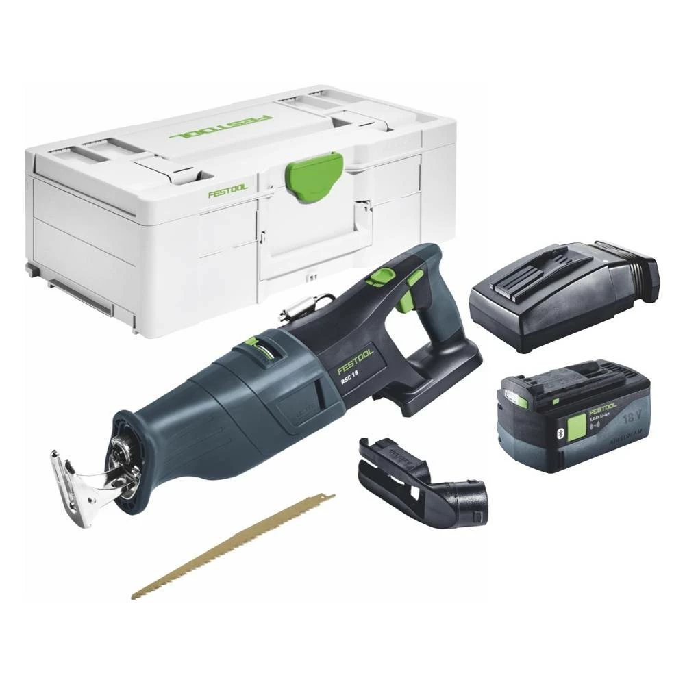 Festool RSC 18 EB-Basic Akku Säbelsäge 18 V Brushless + 1x Akku 5,0 Ah + Ladegerät + Systainer 1 Festool RSC 18 EB-Basic Akku Säbelsäge 18 V Brushless + 1x Akku 5,0 Ah + Ladegerät + Systainer