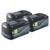 Festool Akku Set 3x BP 18 Li 5,0 ASI Akku 18 V 5,0 Ah / 5000 MAh Li-Ion ( 3x 577660 ) Bluetooth Mit Ladestandanzeige
