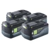 Festool Akku Set 4x BP 18 Li 5,0 ASI Akku 18 V 5,0 Ah / 5000 MAh Li-Ion ( 4x 577660 ) Bluetooth Mit Ladestandanzeige