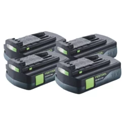 Festool Akku Set 4x BP 18 Li 3,0 C Akku 18 V 3,0 Ah / 3000 MAh Li-Ion ( 4x 577658 ) Mit Ladestandanzeige