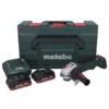 Metabo WPB 18 LT BL 11-125 Quick Akku Winkelschleifer 18 V 125 Mm Brushless + 2x Akku 4,0 Ah + Ladegerät + MetaBOX