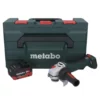 Metabo WPB 18 LT BL 11-125 Quick Akku Winkelschleifer 18 V 125 Mm Brushless + 1x Akku 5,5 Ah + MetaBOX - Ohne Ladegerät