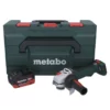 Metabo WPB 18 LT BL 11-125 Quick Akku Winkelschleifer 18 V 125 Mm Brushless + 1x Akku 10,0 Ah + MetaBOX - Ohne Ladegerät