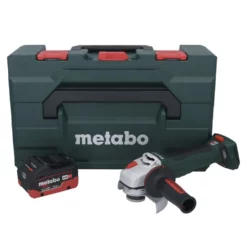 Metabo WPB 18 LT BL 11-125 Quick Akku Winkelschleifer 18 V 125 Mm Brushless + 1x Akku 10,0 Ah + MetaBOX - Ohne Ladegerät
