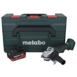 Metabo W 18 L BL 9-125 Akku Winkelschleifer 18 V 125 Mm Brushless + 1x Akku 5,5 Ah + MetaBOX - Ohne Ladegerät
