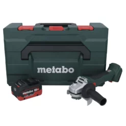 Metabo W 18 L BL 9-125 Akku Winkelschleifer 18 V 125 Mm Brushless + 1x Akku 8,0 Ah + MetaBOX - Ohne Ladegerät