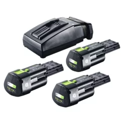 Festool Energie Set 3x BP 18 Li 3,0 Ergo I Akku 18 V 3,0 Ah / 3000 MAh Li-Ion ( 3x 577704 ) + TCL 6 Ladegerät ( 201135 )