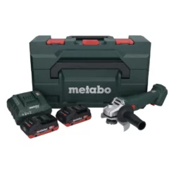 Metabo W 18 L 9-125 Akku Winkelschleifer 18 V 125 Mm + 2x Akku 4,0 Ah + Ladegerät + MetaBOX