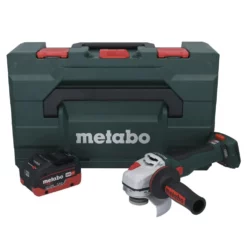 Metabo WB 18 LT BL 11-125 Quick Akku Winkelschleifer 18 V 125 Mm Brushless + 1x Akku 5,5 Ah + MetaBOX - Ohne Ladegerät