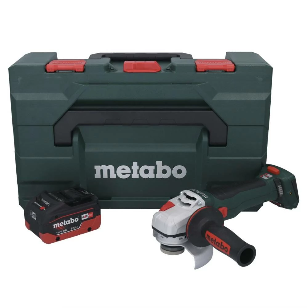 Metabo WB 18 LT BL 11-125 Quick Akku Winkelschleifer 18 V 125 Mm Brushless + 1x Akku 5,5 Ah + MetaBOX - Ohne Ladegerät 1 Metabo WB 18 LT BL 11-125 Quick Akku Winkelschleifer 18 V 125 Mm Brushless + 1x Akku 5,5 Ah + MetaBOX - Ohne Ladegerät