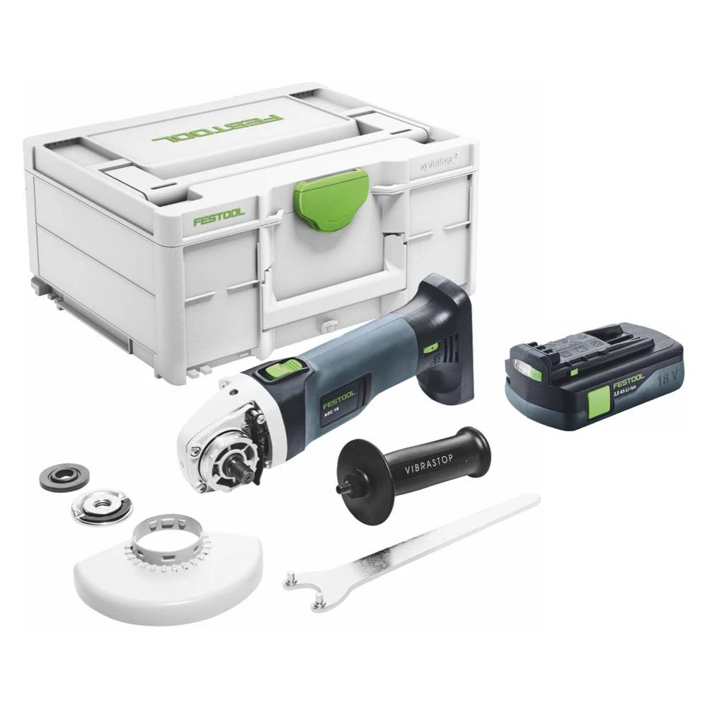 Festool AGC 18-125 EB-Basic Akku Winkelschleifer 18 V 125 Mm Brushless + 1x Akku 3,0 Ah + Systainer - Ohne Ladegerät 1 Festool AGC 18-125 EB-Basic Akku Winkelschleifer 18 V 125 Mm Brushless + 1x Akku 3,0 Ah + Systainer - Ohne Ladegerät