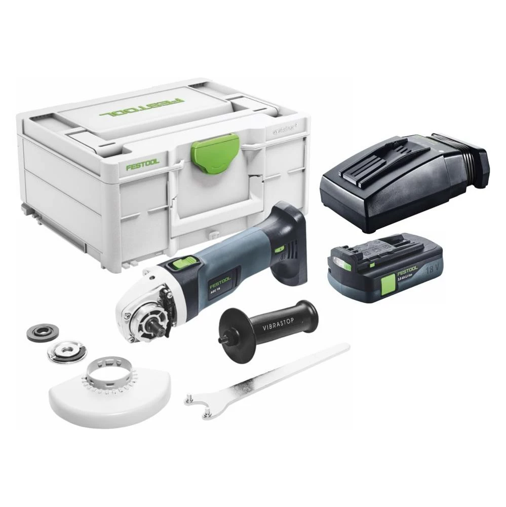 Festool AGC 18-125 EB-Basic Akku Winkelschleifer 18 V 125 Mm Brushless + 1x Akku 3,0 Ah + Ladegerät + Systainer 1 Festool AGC 18-125 EB-Basic Akku Winkelschleifer 18 V 125 Mm Brushless + 1x Akku 3,0 Ah + Ladegerät + Systainer