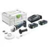 Festool AGC 18-125 EB-Basic Akku Winkelschleifer 18 V 125 Mm Brushless + 2x Akku 3,0 Ah + Ladegerät + Systainer