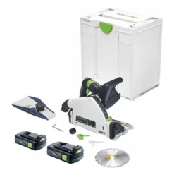 Festool TSC 55 KEB-Basic Akku Tauchsäge 18 V / 36 V ( 2x 18 V ) 160 Mm Brushless + 2x Akku 3,0 Ah + Systainer - Ohne Ladegerät