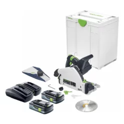 Festool TSC 55 KEB-Basic Akku Tauchsäge 18 V / 36 V ( 2x 18 V ) 160 Mm Brushless + 2x Akku 4,0 Ah + Doppelladegerät + Systainer