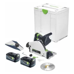 Festool TSC 55 KEB-Basic Akku Tauchsäge 18 V / 36 V ( 2x 18 V ) 160 Mm Brushless + 2x Akku 5,0 Ah + Systainer - Ohne Ladegerät