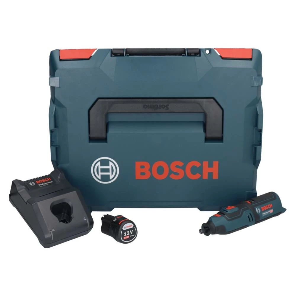 Bosch GRO 12V-35 Professional Akku Rotationswerkzeug 12 V + 1x Akku 2,0 Ah + Ladegerät + L-Boxx 1 Bosch GRO 12V-35 Professional Akku Rotationswerkzeug 12 V + 1x Akku 2,0 Ah + Ladegerät + L-Boxx