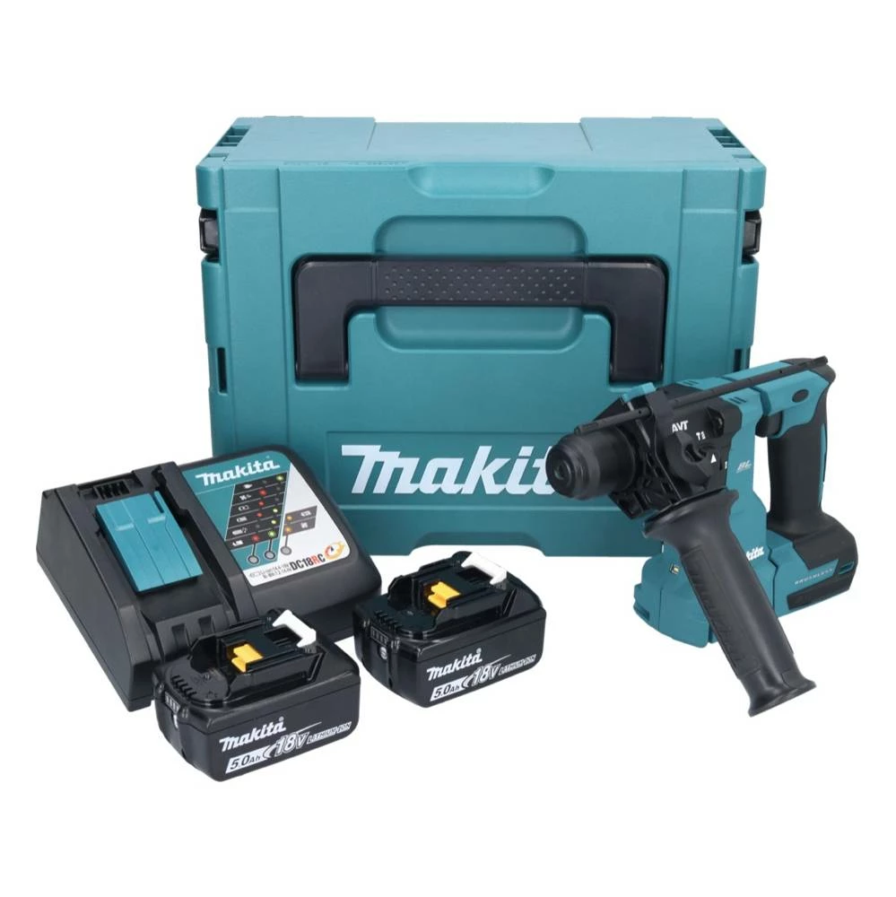 Makita DHR 183 RTJ Akku Bohrhammer 18 V 1,7 J SDS Plus Brushless + 2x Akku 5,0 Ah + Ladegerät + Makpac 1 Makita DHR 183 RTJ Akku Bohrhammer 18 V 1,7 J SDS Plus Brushless + 2x Akku 5,0 Ah + Ladegerät + Makpac