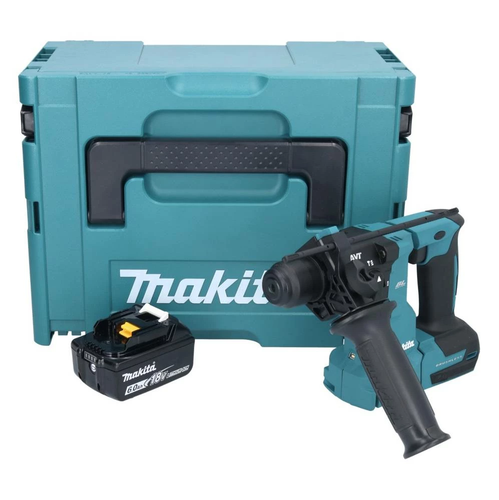 Makita DHR 183 G1J Akku Bohrhammer 18 V 1,7 J SDS Plus Brushless + 1x Akku 6,0 Ah + Makpac - Ohne Ladegerät 1 Makita DHR 183 G1J Akku Bohrhammer 18 V 1,7 J SDS Plus Brushless + 1x Akku 6,0 Ah + Makpac - Ohne Ladegerät