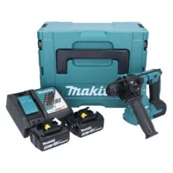 Makita DHR 183 RGJ Akku Bohrhammer 18 V 1,7 J SDS Plus Brushless + 2x Akku 6,0 Ah + Ladegerät + Makpac