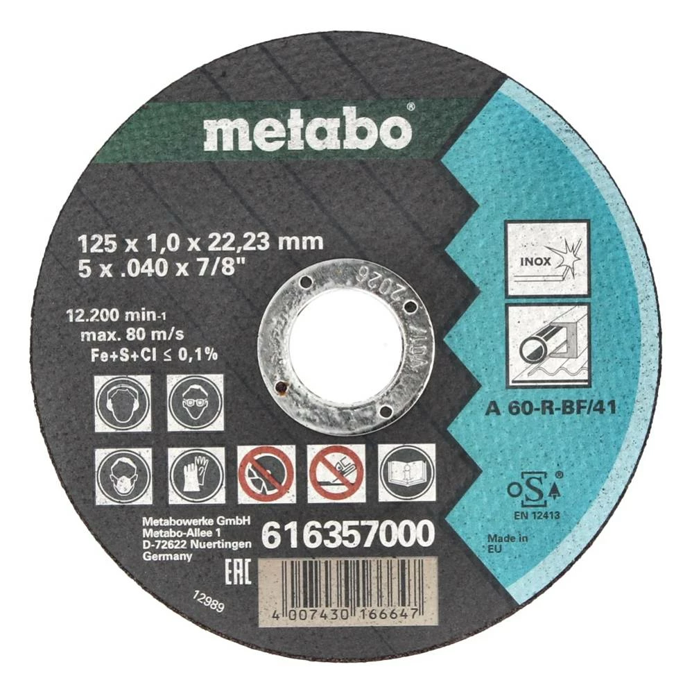 Metabo W 18 L 9-125 Quick Akku Winkelschleifer 18 V 125 Mm + 10x Trennscheibe + MetaBOX - Ohne Akku, Ohne Ladegerät 4 Metabo W 18 L 9-125 Quick Akku Winkelschleifer 18 V 125 Mm + 10x Trennscheibe + MetaBOX - Ohne Akku, Ohne Ladegerät – Bild 4