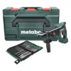 Metabo KH 18 LTX 24 Akku Kombihammer 18 V 2,1 J SDS Plus + 10 Tlg. Bohrer Und Meißel Set + MetaBOX - Ohne Akku, Ohne Ladegerät