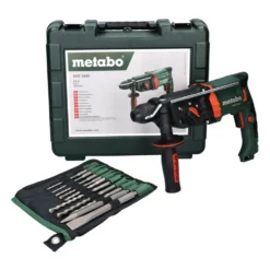 Metabo KHE 2445 Kombihammer 800 W 2,4 J SDS Plus + 10 Tlg. Bohrer Und Meißel Set + Koffer