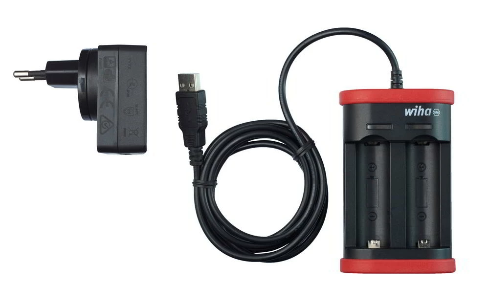 Wiha Ladegerät Für Akku Typ 18500 Li-Ion Mit USB Und Eurostecker (41915) 1 Wiha Ladegerät Für Akku Typ 18500 Li-Ion Mit USB Und Eurostecker (41915)
