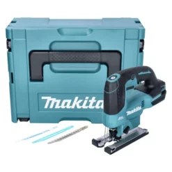 Makita DJV 184 ZJ Akku Pendelhub Stichsäge 18 V Brushless + 3 Tlg. Stichsägeblatt Set + Makpac - Ohne Akku, Ohne Ladegerät