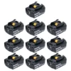 Makita Akku Set 10x BL 1830 B 18 V 3,0 Ah / 3000 MAh Li-Ion ( 10x 197599-5 ) Mit LED Anzeige - Original, Kein Nachbau