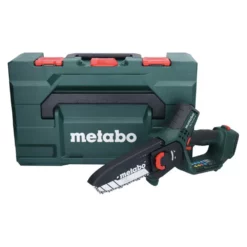 Metabo MS 18 LTX 15 Akku Gehölzsäge 18 V 15 Cm 5 M/s + MetaBOX ( 600856840 ) - Ohne Akku, Ohne Ladegerät