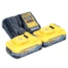 DeWalt DCB 1104 H2 Akku Starter Set 12 V / 18 V 2x Powerstack Akku 5,0 Ah + DCB 1104 Ladegerät