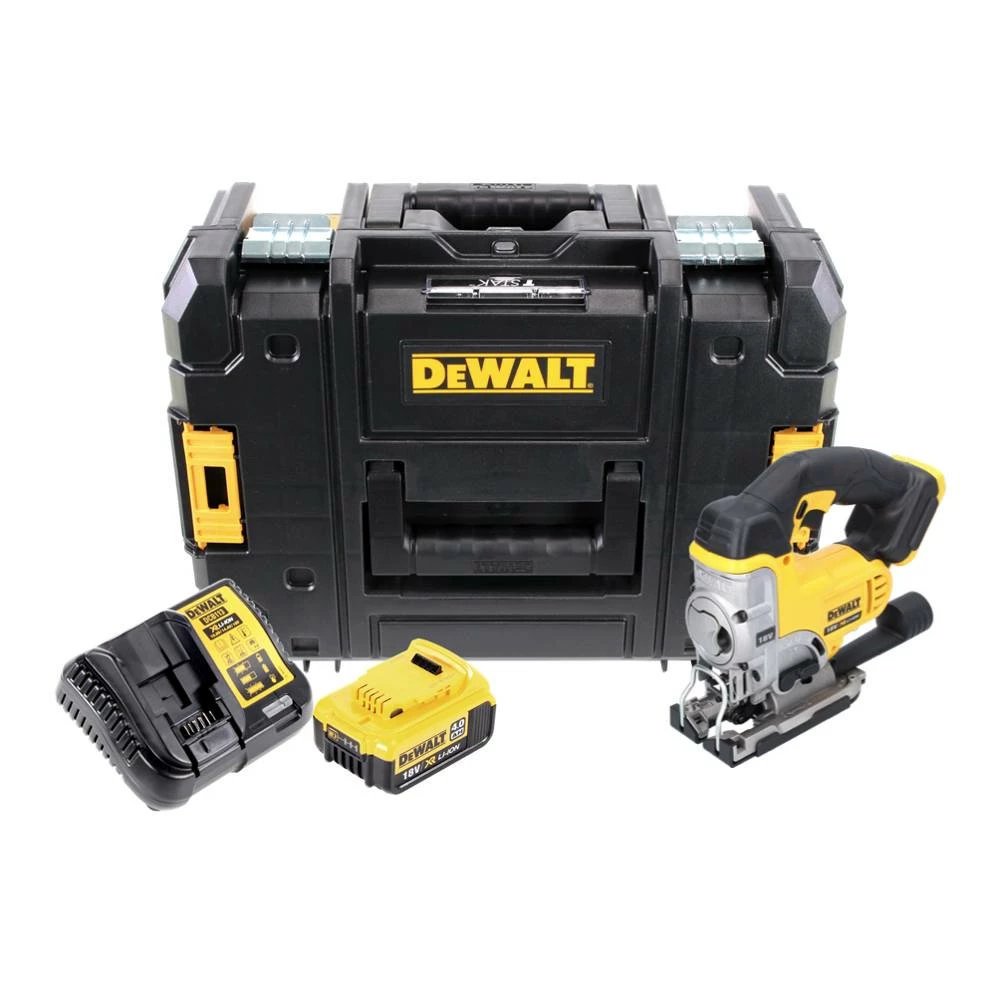 DeWalt DCS 331 M1 Akku Stichsäge 18 V + 1x Akku 4,0 Ah + Ladegerät + TSTAK 1 DeWalt DCS 331 M1 Akku Stichsäge 18 V + 1x Akku 4,0 Ah + Ladegerät + TSTAK