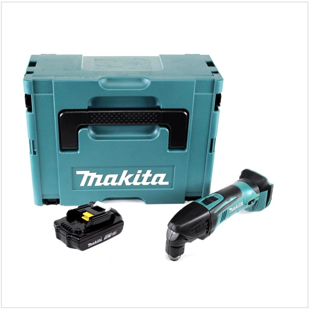Makita DTM 50 Y1J 18V Li-Ion Akku Multifunktionswerkzeug Im Makpac + 1x BL 1815 1,5 Ah Akku 1 Makita DTM 50 Y1J 18V Li-Ion Akku Multifunktionswerkzeug Im Makpac + 1x BL 1815 1,5 Ah Akku